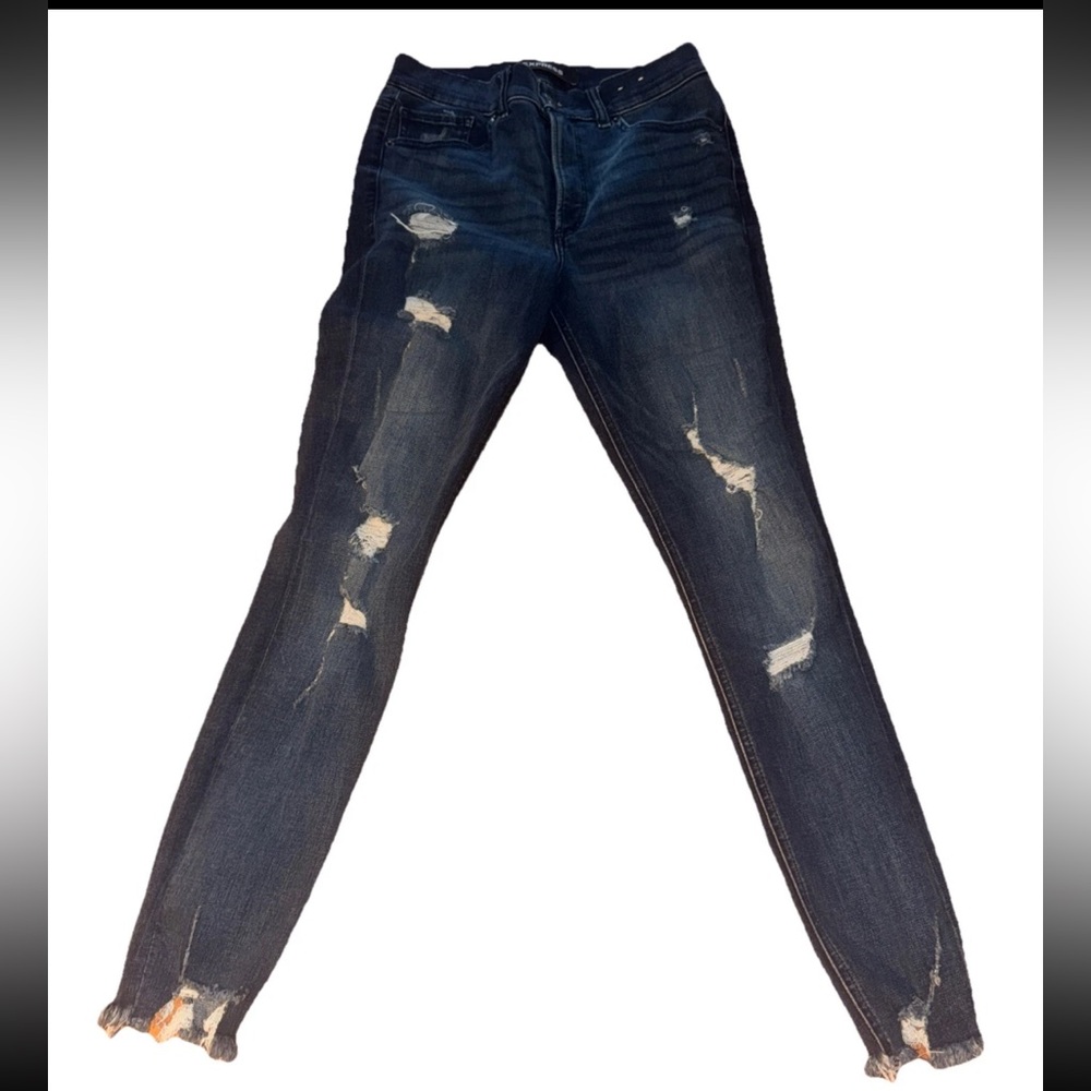 Express Ankle Legging High Rise Hyper Stretch Jeans Women’s Size 6R - Picture 2 of 10